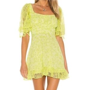 Lovers + Friends Neon Lace Mini Dress